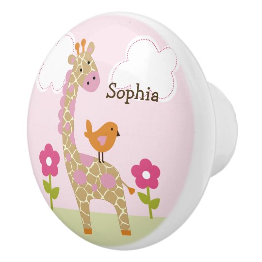 Jungle Jill Giraffe Drawer Pull Ceramic Knob Zazzle Com
