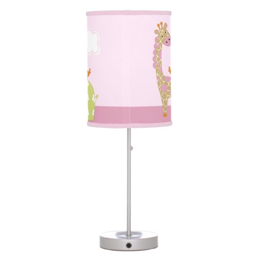 Jungle Jill/Girl Animals Baby Nursery Lamp (Back)