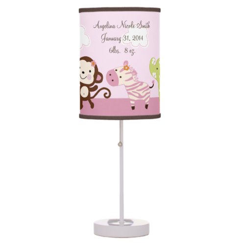 Jungle JillGirl Animals Baby Nursery Lamp