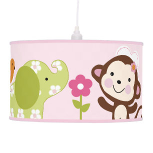 Jungle Jill/Girl Animals Baby Nursery Lamp