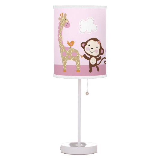 Jungle Jill/Girl Animals Baby Nursery Lamp (Left)