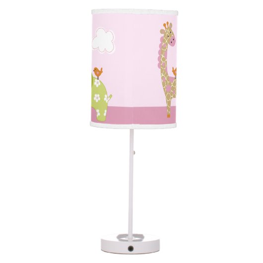 Jungle Jill/Girl Animals Baby Nursery Lamp (Back)