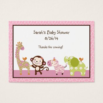 Jungle Jill/girl Animals Favor/tags by Personalizedbydiane at Zazzle