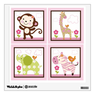 Jungle Jill/Girl Animals Wall Decal