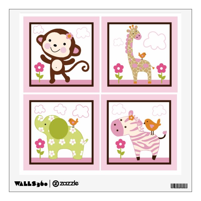 Jungle Jill/Girl Animals Wall Decal (Front)