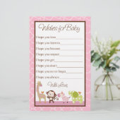 Jungle Jill/Girl Animals Wishes for Baby Shower (Standing Front)