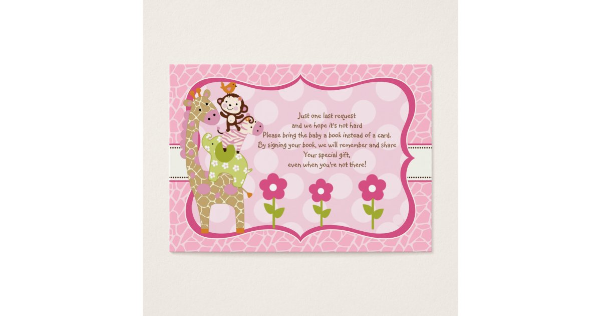 Jungle Jill Girl Stacked Animals Favor Book Tag Zazzle Com
