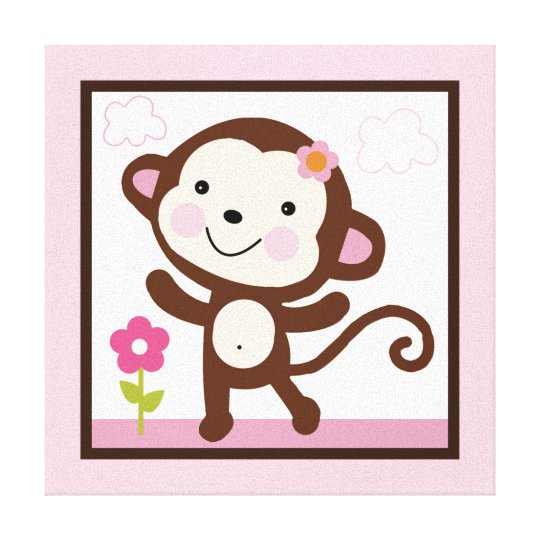 Jungle Jill Monkey Girl Animals Canvas Print Zazzle Com