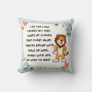 “Jungle Joy – Leo Edition” Throw Pillow