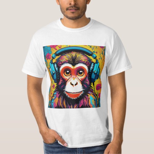 Jungle Joy Playful Baby Orangutan Swinging T_Shirt