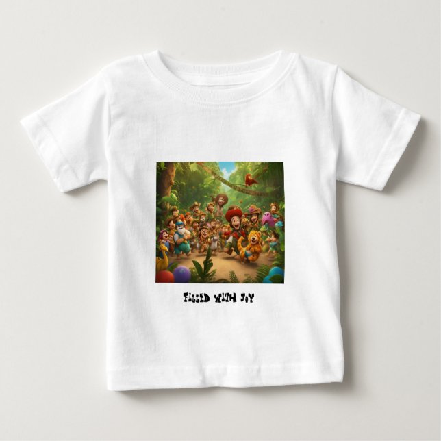Jungle Joy: Unleash Your Inner Wild One Baby T-Shirt (Front)