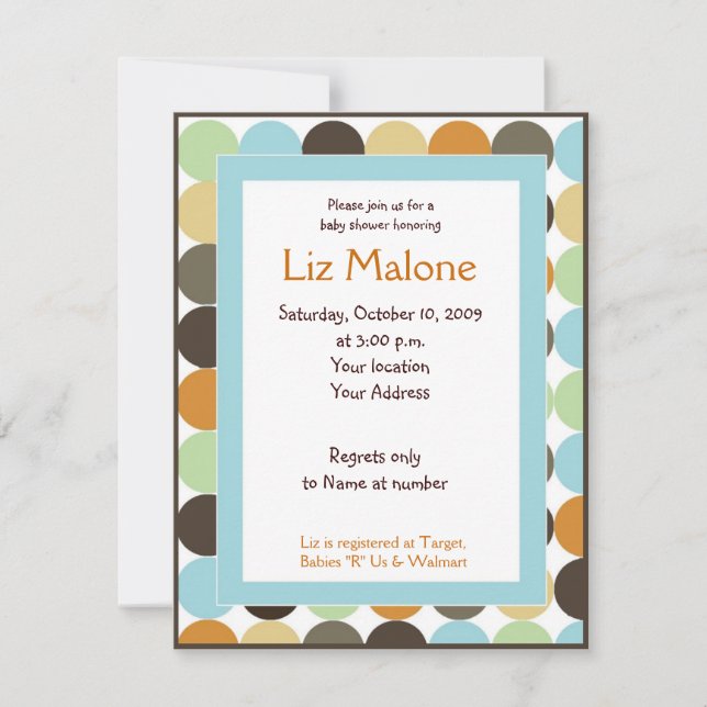 Jungle King Lion Dot Baby shower Invitations (Front)