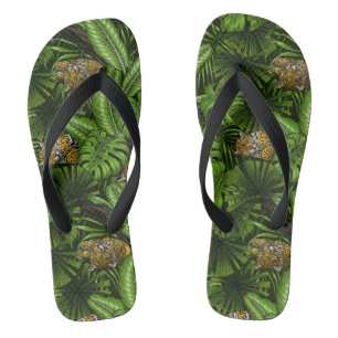 Jungle kitties flip flops