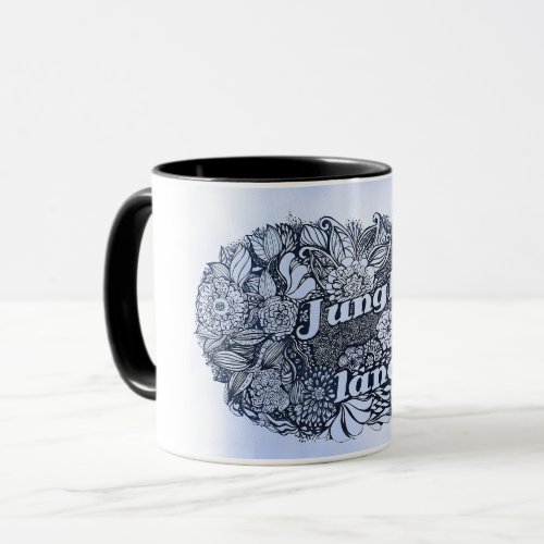 Jungle Land Flowers and Ink Rock Song Mug