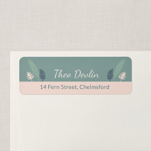 Jungle Leaf Kids Return Address Labels