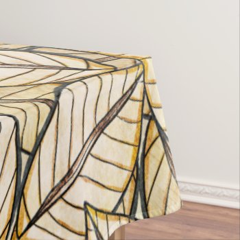 Jungle Leaves Big Bold Modern Neutral Beige Taupe Tablecloth by VillageDesign at Zazzle