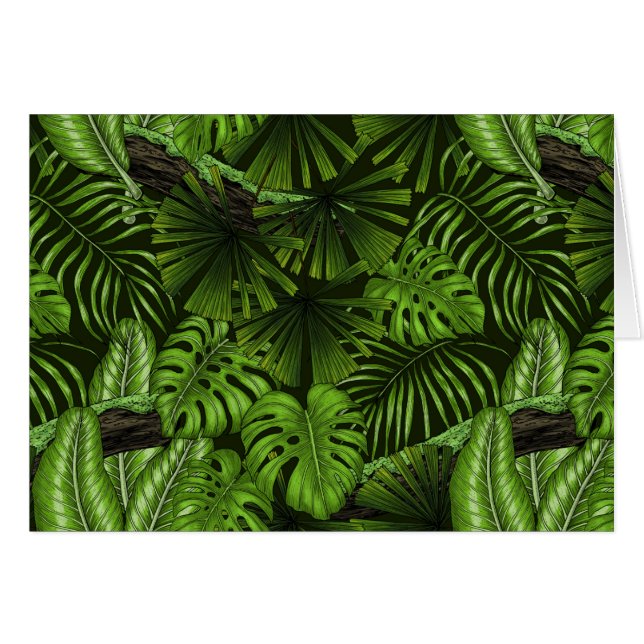 Jungle leaves cards (Front Horizontal)