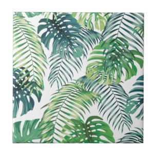 Jungle Leaves Ceramic Tile