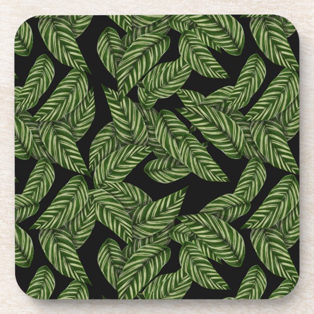 jungle leaves coaster set (Front)