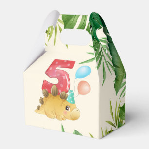 Jungle Leaves Dinosaur 6th Birthday Party Favor Bo Boxes