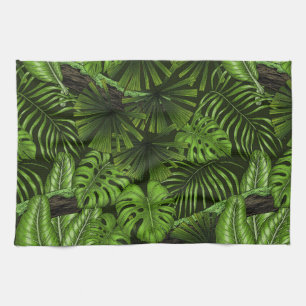 Jungle leaves kitchen towel