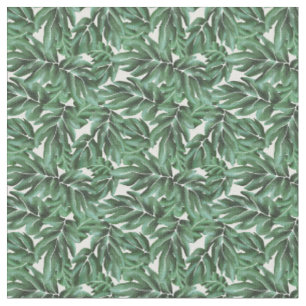 Jungle Leaves Monstera Green Fabric