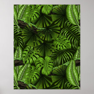 Jungle leaves poster