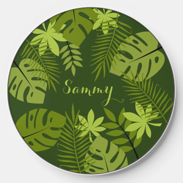 Jungle Leaves  Wireless Charger (Front)