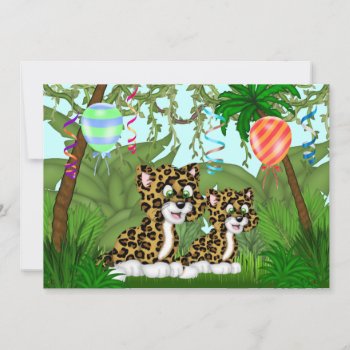 Jungle Leopard Baby Shower Invitation by StuffByAbby at Zazzle