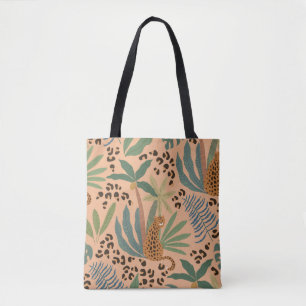 Jungle leopard print: animal seamless pattern. tote bag