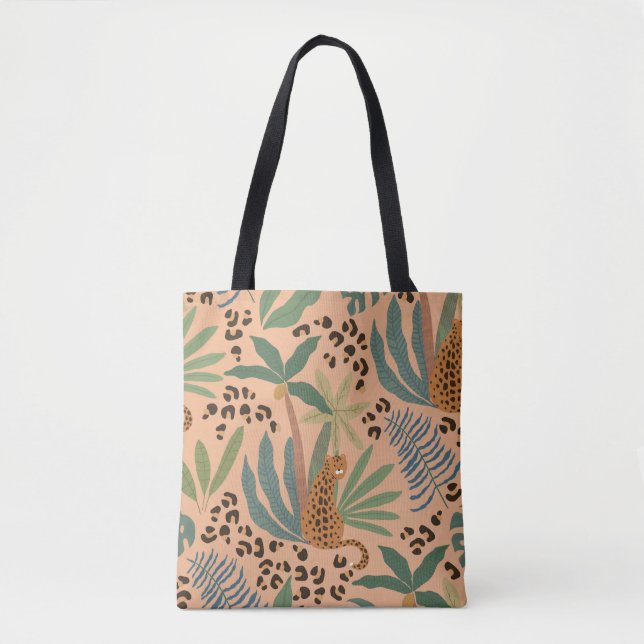 Jungle leopard print: animal seamless pattern. tote bag (Front)
