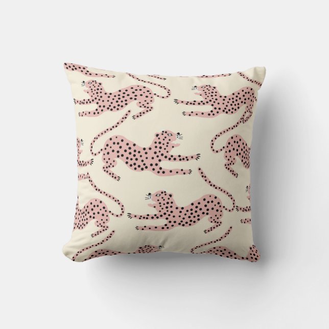 Jungle Leopard Throw Pillow (Front)