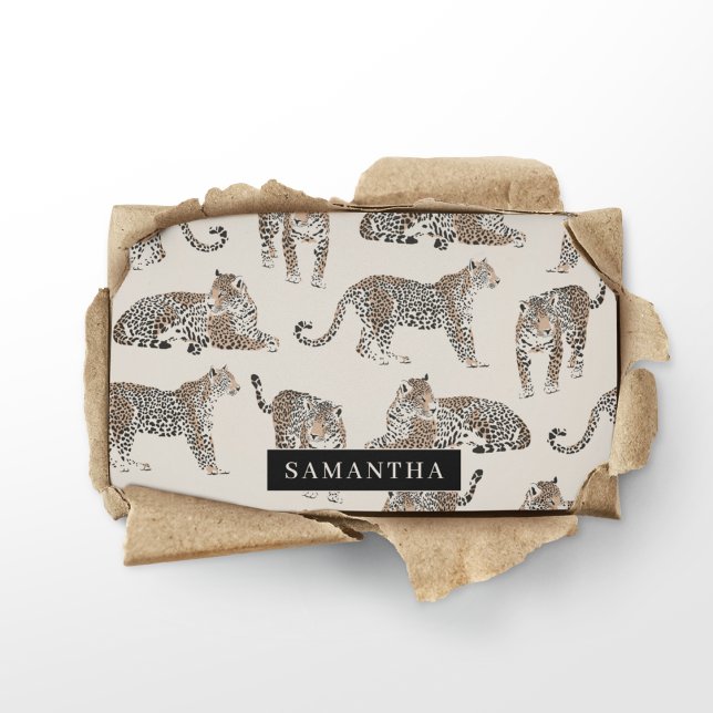 Jungle Leopard Wild Animal Pattern   Business Card (Creator Uploaded)