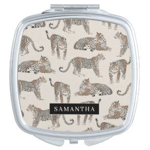 Jungle Leopard Wild Animal Pattern   Compact Mirror
