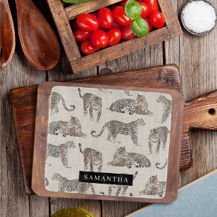 Jungle Leopard Wild Animal Pattern Cutting Board