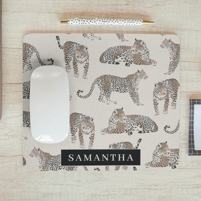 Jungle Leopard Wild Animal Pattern   Mouse Pad (Creator Uploaded)