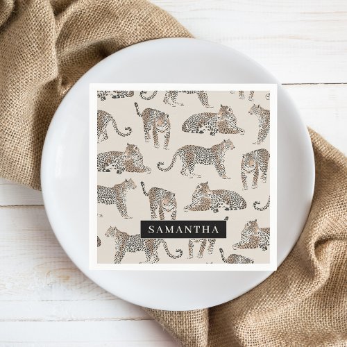 Jungle Leopard Wild Animal Pattern   Napkins