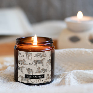 Jungle Leopard Wild Animal Pattern   Square Sticker