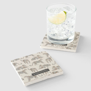 Jungle Leopard Wild Animal Pattern   Stone Coaster
