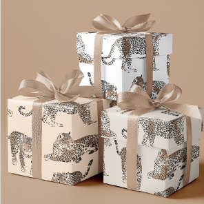Jungle Leopard Wild Animal Pattern   Wrapping Paper Sheets