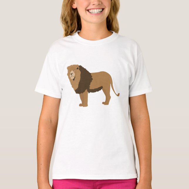 Jungle Lion Animal Illustration  T-Shirt (Front)