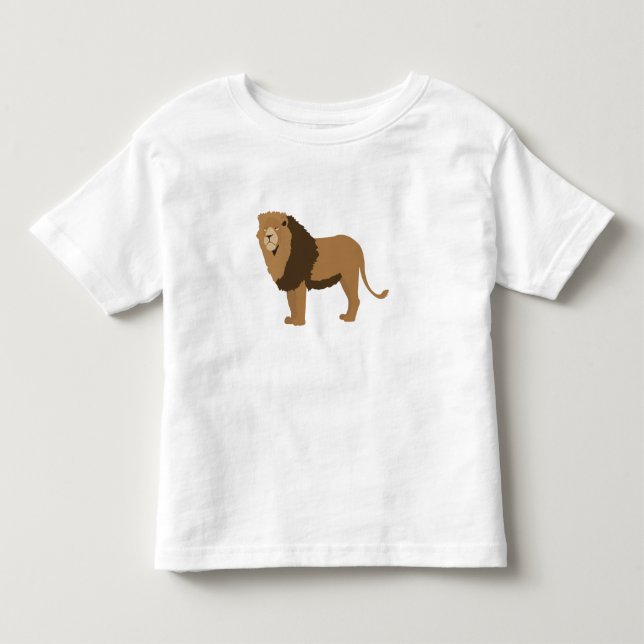 Jungle Lion Animal Illustration  Toddler T-shirt (Front)