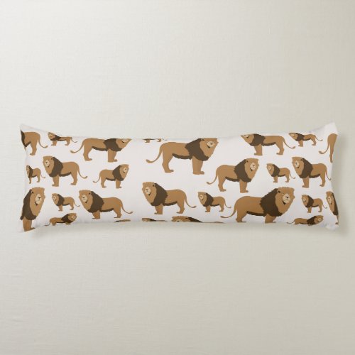 Jungle Lion Animal Pattern  Body Pillow