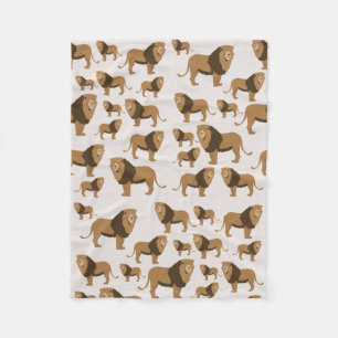 Jungle Lion Animal Pattern Fleece Blanket