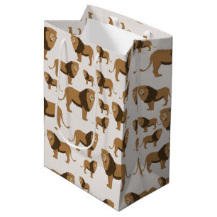 Jungle Lion Animal Pattern Medium Gift Bag