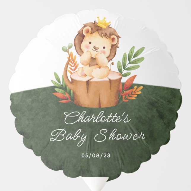 Jungle Lion Baby Shower Balloon (Front)