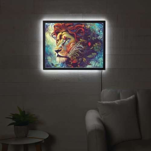 Jungle Lion Illuminated Sign