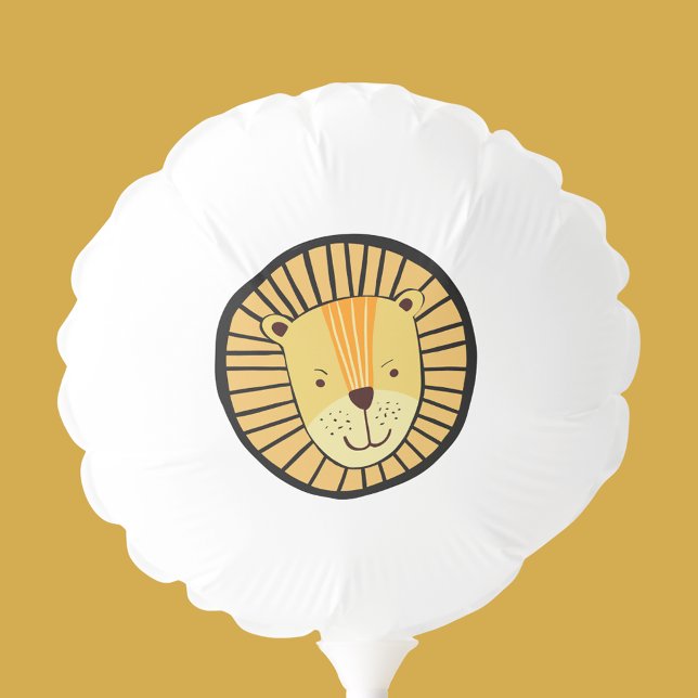 Jungle Lion Kids Birthday Balloon (Wild One Lion First Birthday Balloon. Personalized kids party supplies & decor.)