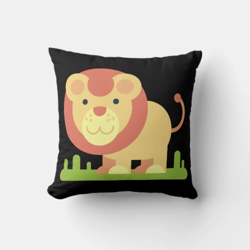 jungle lion pillow