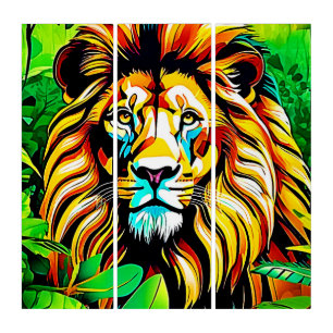 Jungle Lion Pop Art Design
